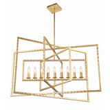 Capri Horizontal Cage Chandelier 39'' Antique Gold