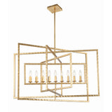 Capri Horizontal Cage Chandelier 39'' Antique Gold