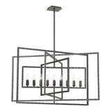 Capri Horizontal Cage Chandelier 39'' Raw Steel