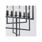 Capri Vertical Cage Chandelier 24'' Raw Steel