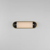 Capsule LED CCT Vanity Light Small Black Natural Aged Brass By Maxim Lighting With Light
