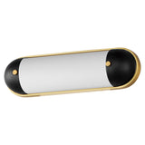 Capsule LED CCT Vanity Light Small Black Natural Aged Brass By Maxim Lighting1