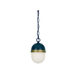 Capsule Outdoor Pendant 12.25" Matte Black + Textured Gold
