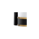 Capsule Outdoor Sconce 6" Matte Black + Textured Gold