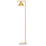 Captain Flint Floor Lamp Brushed Brass White Marble By Flos