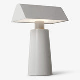 Caret Portable Table Lamp Silk Grey By And Tradition Side View