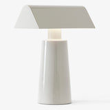 Caret Portable Table Lamp Silk Grey By And Tradition With Light