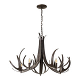 Caribou 5-Light Chandelier, shown in Dark Smoke, by Hubbardton Forge