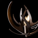 Caribou 5-Light Chandelier detail in Dark Smoke, by Hubbardton Forge