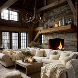 Caribou 5-Light Chandelier lifestyle view by Hubbardton Forge