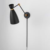 Carillon Articulating Wall Sconce Black Satin Brass By Maxim Lighting Side View