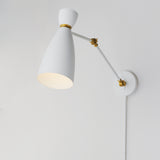 Carillon Articulating Wall Sconce White Satin Brass With Light By Maxim Lighting