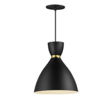 Carillon Mini Pendant Black / Satin Brass by Maxim Lighting
