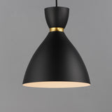 Carillon Mini Pendant Black / Satin Brass by Maxim Lighting