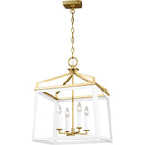 Carlow Lantern Chandelier — 18", Matte White