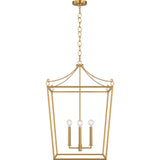 Carlyle Lantern Flushmount — 32 1/8", Burnished Brass