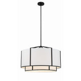 Carlyn 2-Tier Chandelier 28'' Black