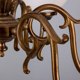 Carnew 6 Arm Chandelier - Antique Brass
