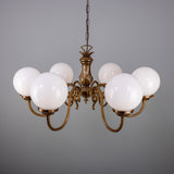 Carnew 6 Arm Chandelier - Antique Brass