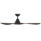 Carve Fan 60 Inch Matte Black Dark Walnut By Modern Forms- Side View