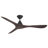 Carve Fan 60 Inch Matte Black Dark Walnut By Modern Forms