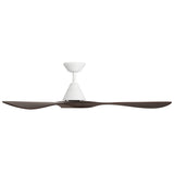 Carve Fan 60 Inch Matte White Dark Walnut By Modern Forms - Side View1