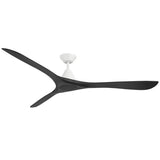 Carve Fan 72 Inch Matte White Matte Black By Modern Forms