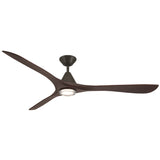 Carve Fan with Luminaire 72 Inch Bronze Dark Walnut By Modern Forms