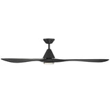 Carve Fan with Luminaire 72 Inch Matte Black By Modern Forms - Side View