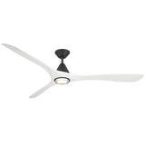 Carve Fan with Luminaire 72 Inch Matte Black Matte White By Modern Forms