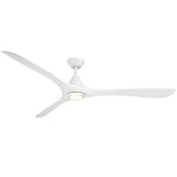 Carve Fan with Luminaire 72 Inch Matte White By Modern Forms