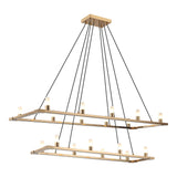 Cascadian Chandelier 18-Light Aged Gold Brass
