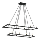 Cascadian Chandelier 18-Light Matte Black