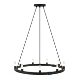 Cascadian Chandelier 9-Light Matte Black