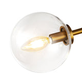 Cassia Ceiling Light Aged Gold Clear Glass By Alora Detailed View
