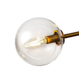 Cassia Chandelier Aged Gold Clear Glass By Alora Detailed View