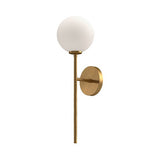 Cassia Wall Lamp Aged Gold Opal Matte Glass 1 Light By Alora