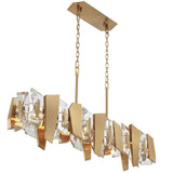 Castellana Linear Suspension 1 Tier Brass By Lib And Co - Side View
