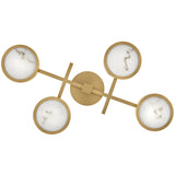 Cava Large Flush Mount Lacquered Brass By Frederic Ramond - Down View1