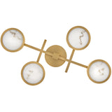 Cava Large Flush Mount Lacquered Brass By Frederic Ramond - Down View