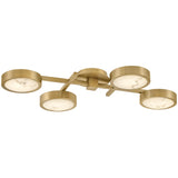 Cava Large Flush Mount Lacquered Brass By Frederic Ramond - Side View1