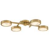Cava Large Flush Mount Lacquered Brass By Frederic Ramond - Side View