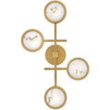 Cava Large Flush Mount Lacquered Brass By Frederic Ramond - Up View