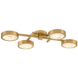 Cava Large Flush Mount Lacquered Brass By Frederic Ramond - With Light