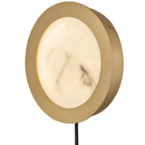 Cava Small Sconce Lacquered Brass By Frederic Ramond - Side View