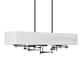 Cavaletti Linear Suspension in Black, Natural Anna Shade by Hubbardton Forge