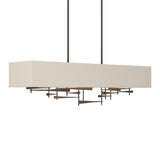 Cavaletti Linear Suspension in Bronze, Flax Shade by Hubbardton Forge