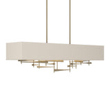 Cavaletti Linear Suspension in Soft Gold, Flax Shade by Hubbardton Forge