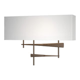 Cavaletti Wall Sconce in Bronze, Natural Anna Shade by Hubbardton Forge