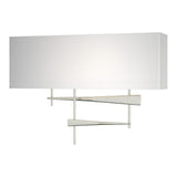 Cavaletti Wall Sconce in Sterling, Natural Anna Shade by Hubbardton Forge